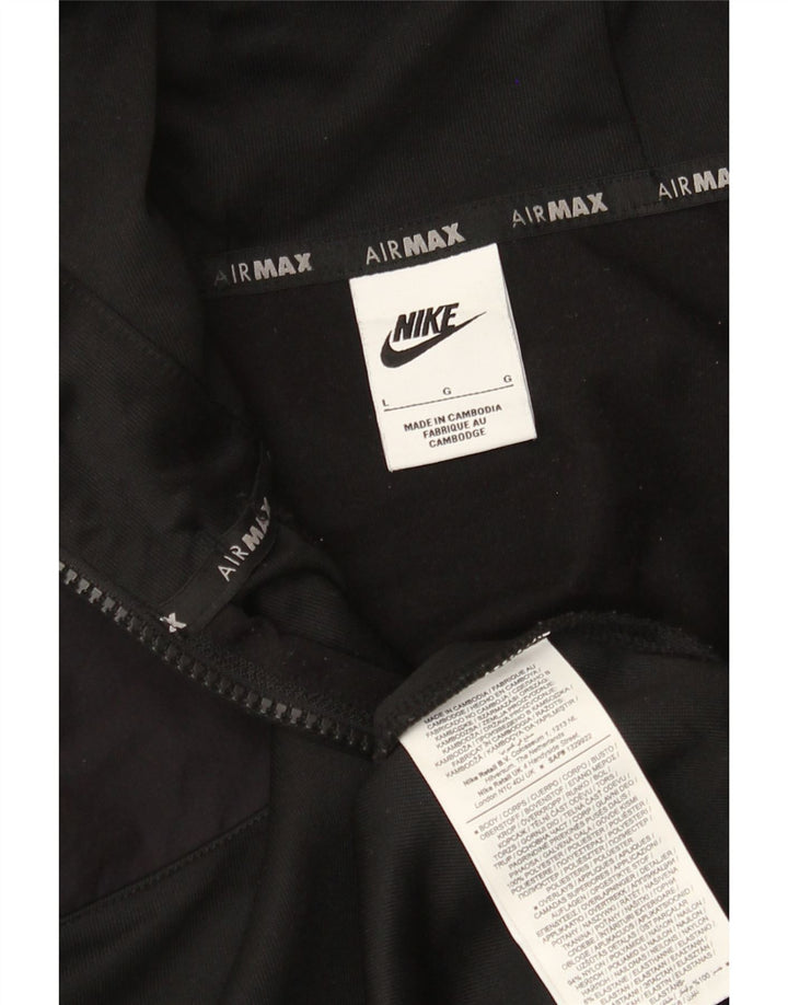Nike muški pulover s kapuljačom s patentnim zatvaračem, veliki crni poliester