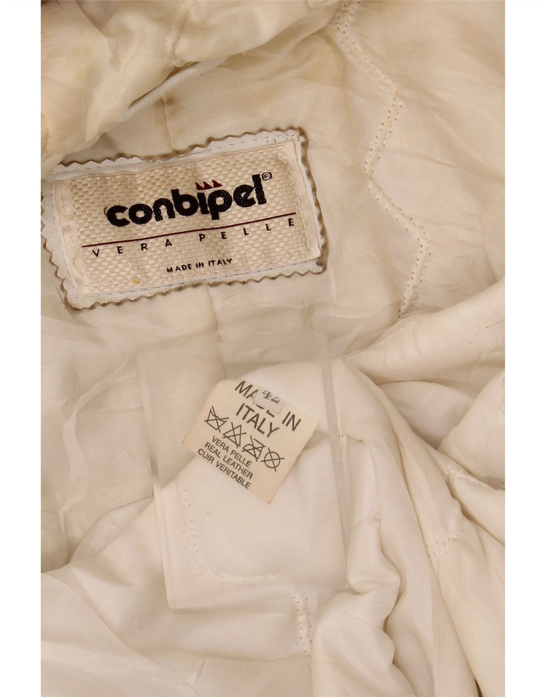 CONBIPEL ženska kožna jakna s kapuljačom IT 42 srednje bijele kože