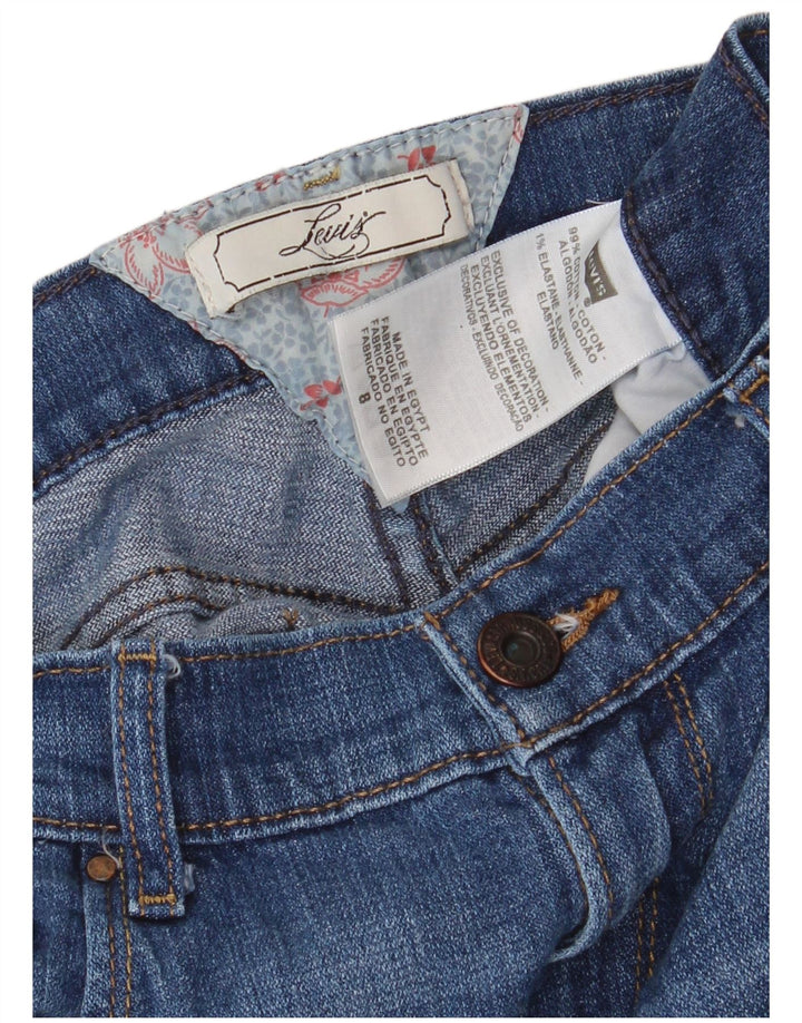 LEVI'S ženske Capri traperice US 8 srednje W30 L20 plavi pamuk