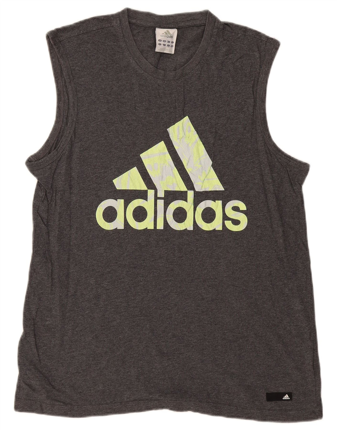 Adidas muški grafički prsluk veliki sivi pamuk