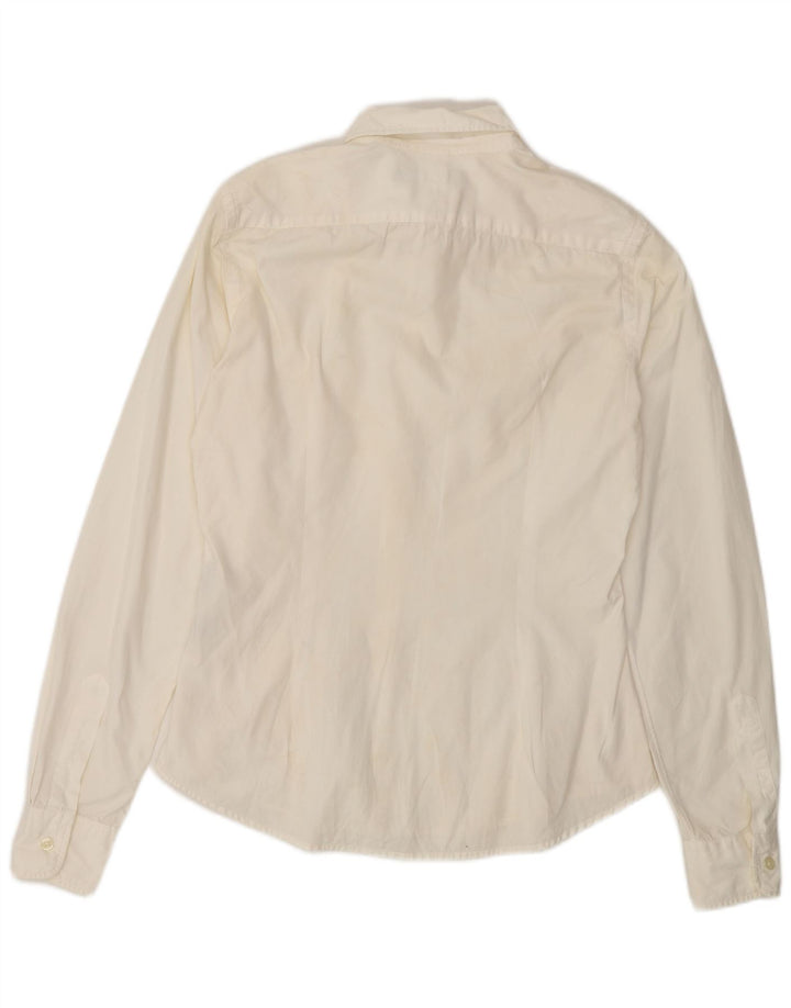 RALPH LAUREN Womens Shirt US 6 Medium White Cotton