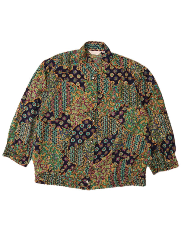 Vintage ženska košulja bluza 3/4 rukava IT 46 Veliki raznobojni paisley