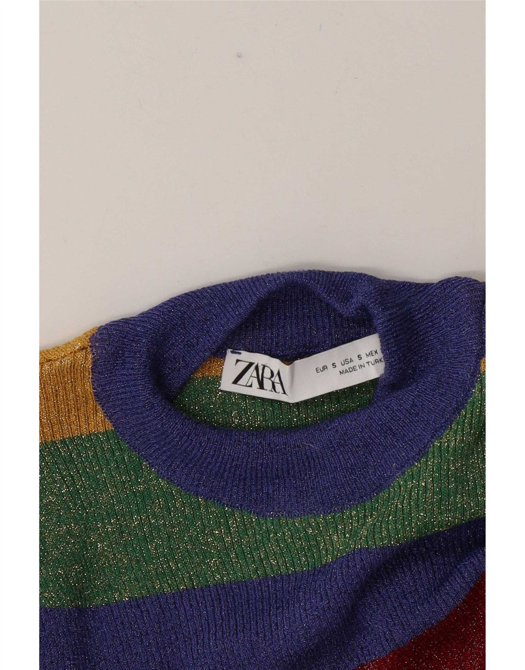 Zara ženska bluza Top UK 10 malih višebojnih pruga