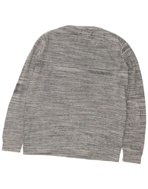 Tommy Hilfiger Mens Crew Neck Jumper Sweater XL Grey Flecked Cotton