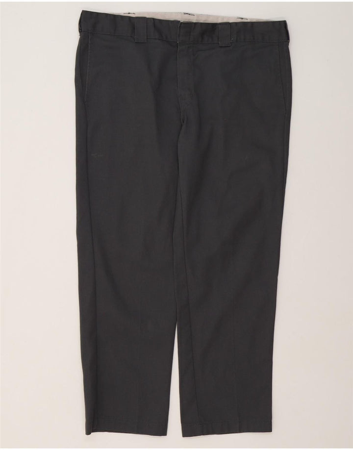 Dickies muške uske ravne chino hlače W38 L30 sivi poliester
