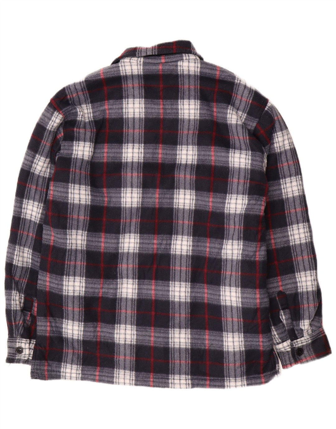 Vintage muška pomoćna jakna UK 44 2XL tamnoplavi karirani pamuk