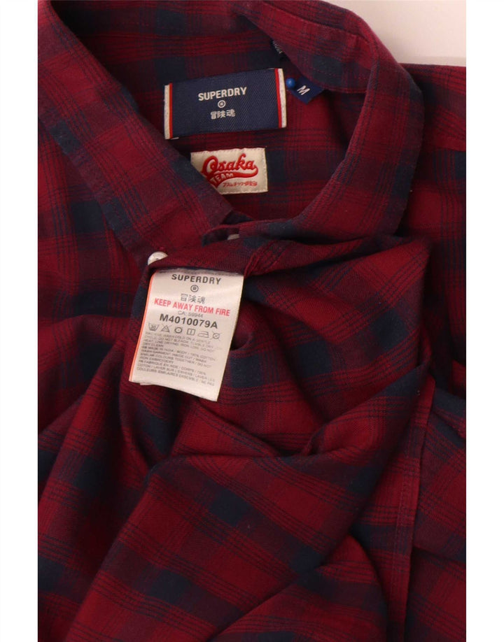 Superdry muška flanelska košulja Srednje bordo karirani pamuk