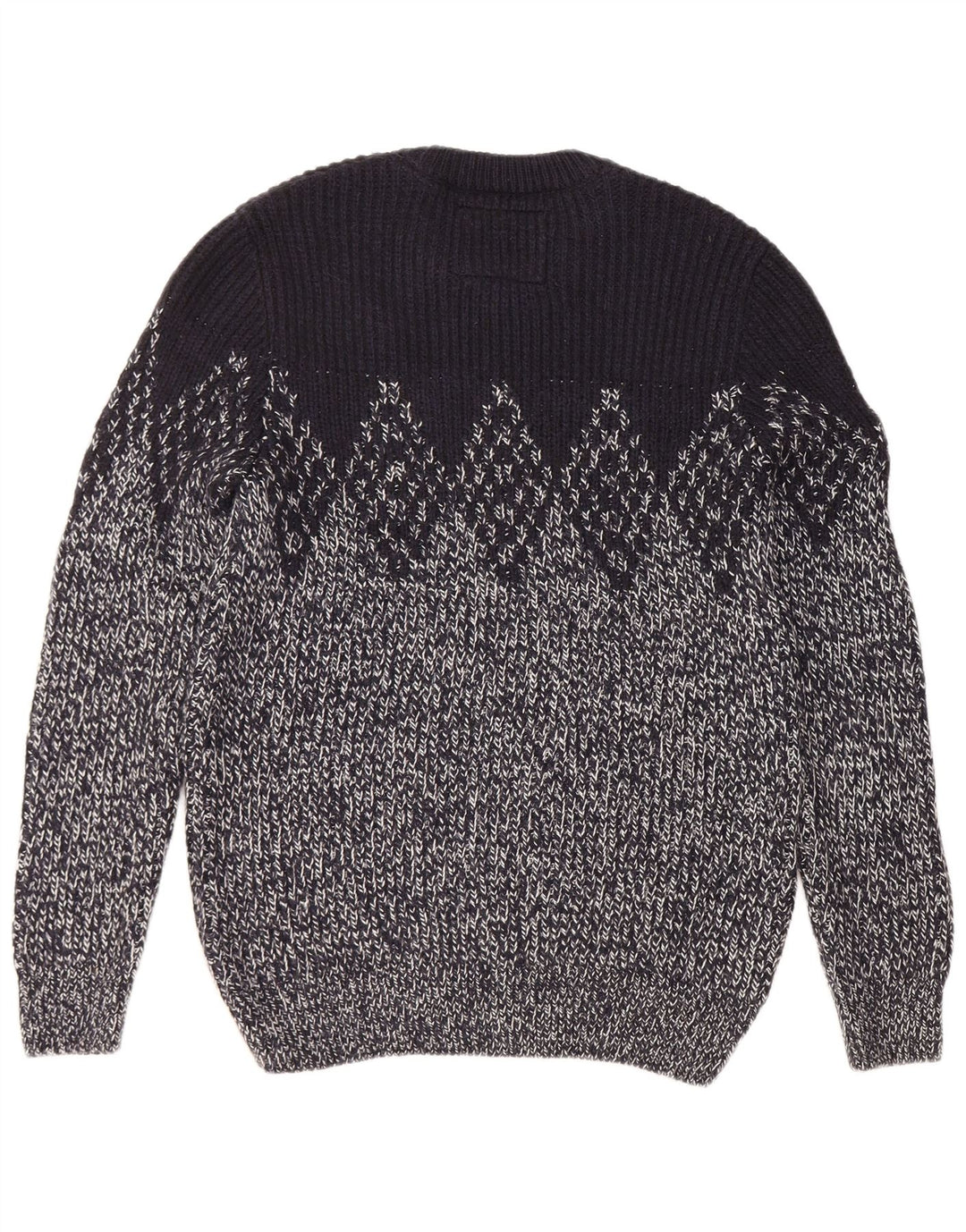 SUPERDRY muški džemper s okruglim izrezom Veliki tamnoplavi Argyle/Diamond