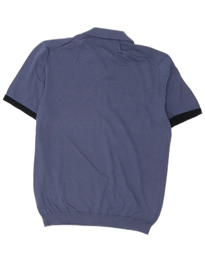 Massimo Dutti muški pulover s polo ovratnikom srednje tamnoplave boje