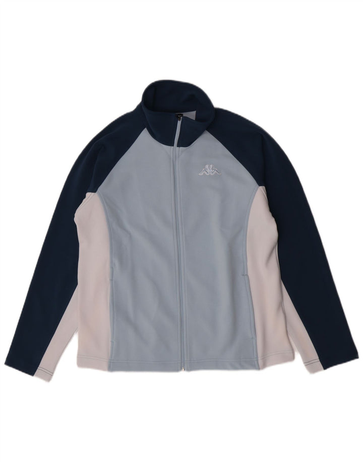 Kappa ženska gornja jakna trenirke UK 16 Large Blue Colourblock poliester