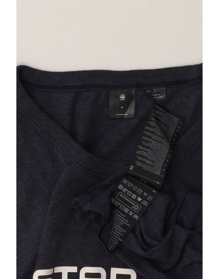 G-STAR muška majica kratkih rukava s grafičkim motivima XL tamnoplavi pamuk