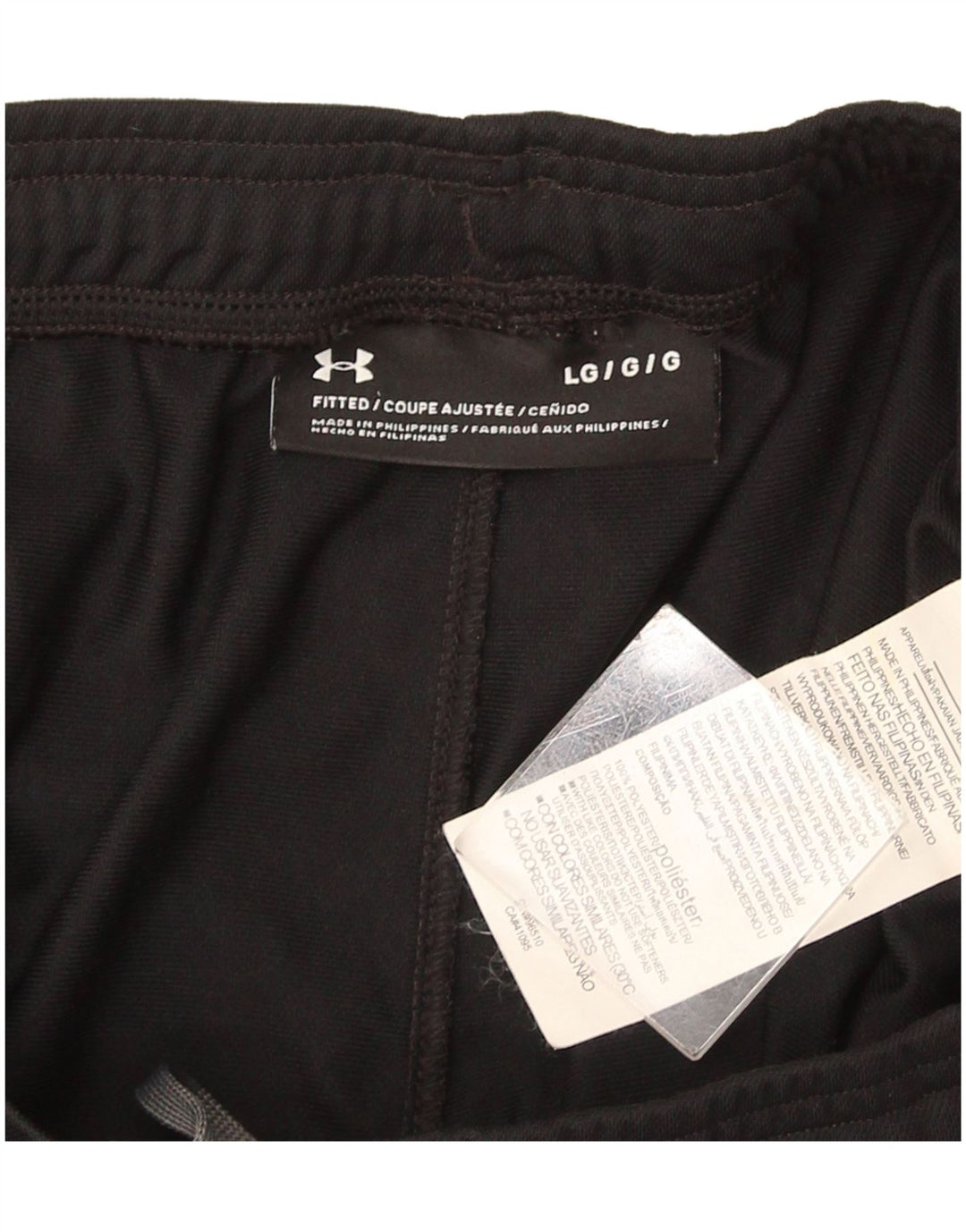 Under Armour muške hlače za trenirku, velike crne poliesterske hlače