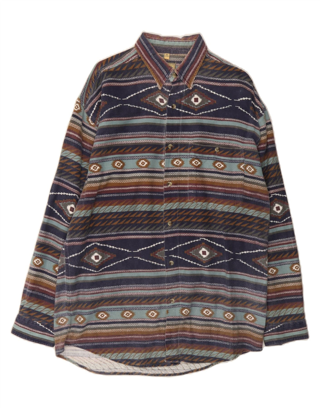 C&A Mens Shirt Size 39/40 Medium Navy Blue Striped Cotton Vintage C&A and Second-Hand C&A from Messina Hembry 