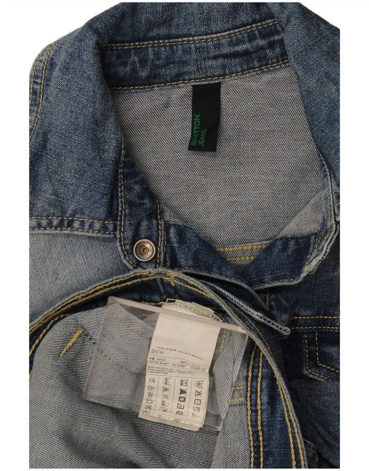 Benetton ženska jakna od kratkog trapera UK 10 Small Blue Cotton