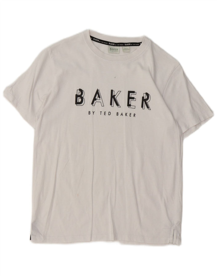 TED BAKER Majica kratkih rukava za dječake, 10-11 godina, bijeli pamuk