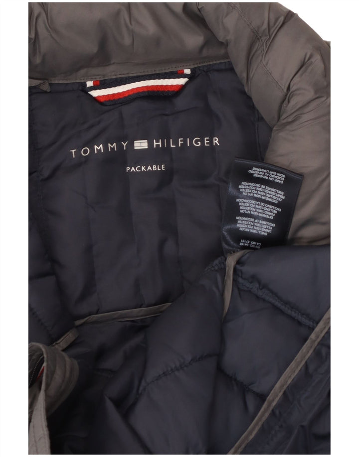 TOMMY HILFIGER Muška podstavljena jakna UK 36 Mala siva najlonska