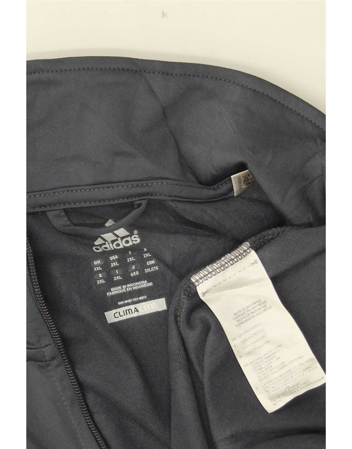 Adidas muška trenirka Climalite gornja jakna 2XL sivi poliester