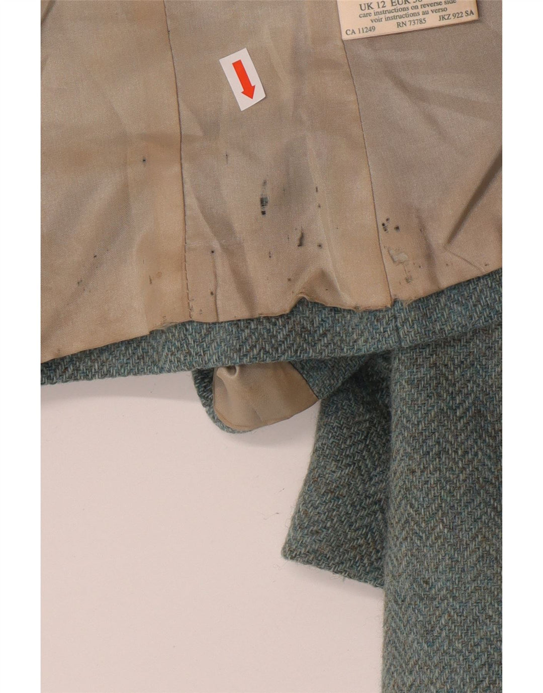 LAURA ASHLEY Ženska skraćena jakna sa 3 gumba UK 12 Srednje plava vuna