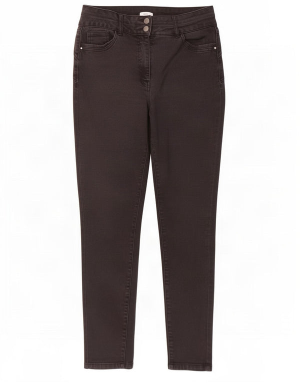 M&Co ženske uske traperice visokog struka UK 14 Large W32 L30 crni pamuk