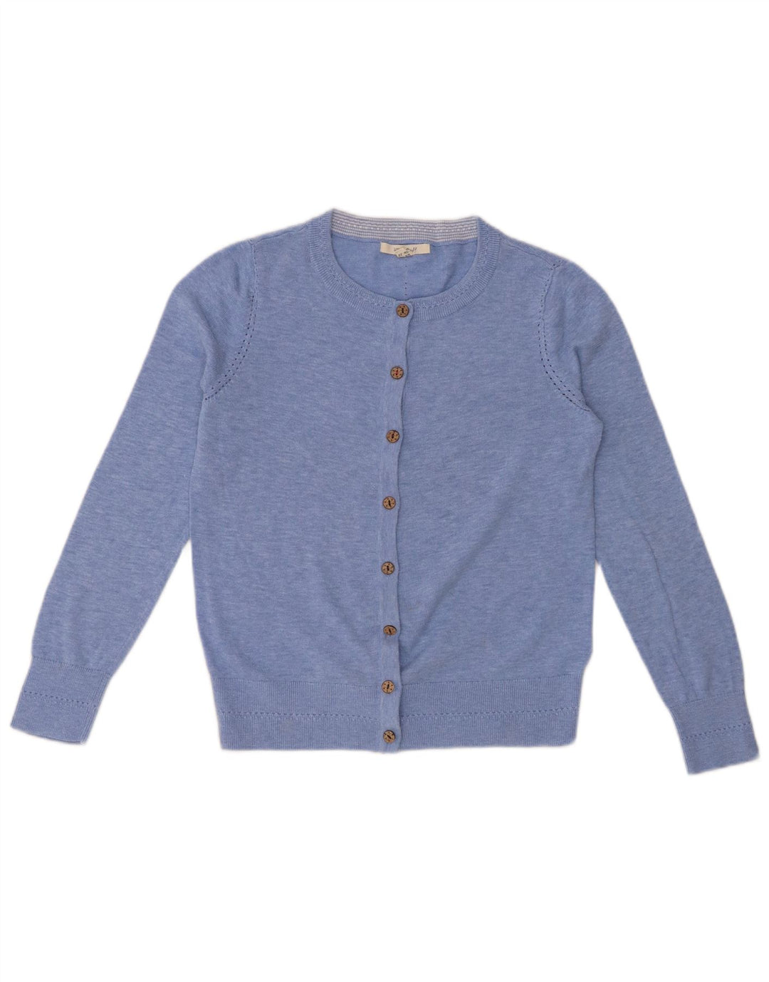 WHITE STUFF Ženski kardigan pulover UK 10 Mali plavi flekasti pamuk