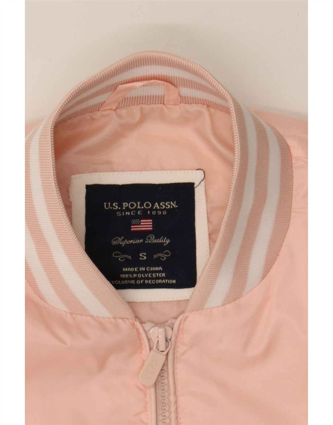 US POLO ASSN ženska bomber jakna UK 10 mali ružičasti poliester
