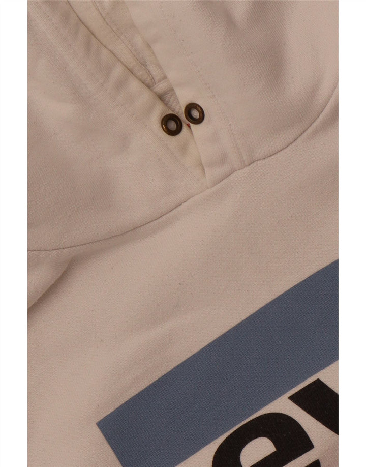 Levi's muška majica s kapuljačom s kapuljačom, veliki bijeli pamuk