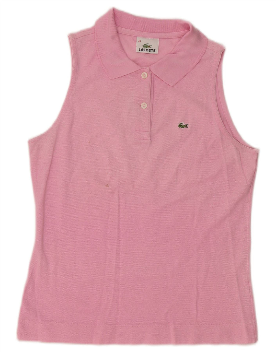 Lacoste ženska polo majica bez rukava, veličina 40, srednje ružičasti pamuk