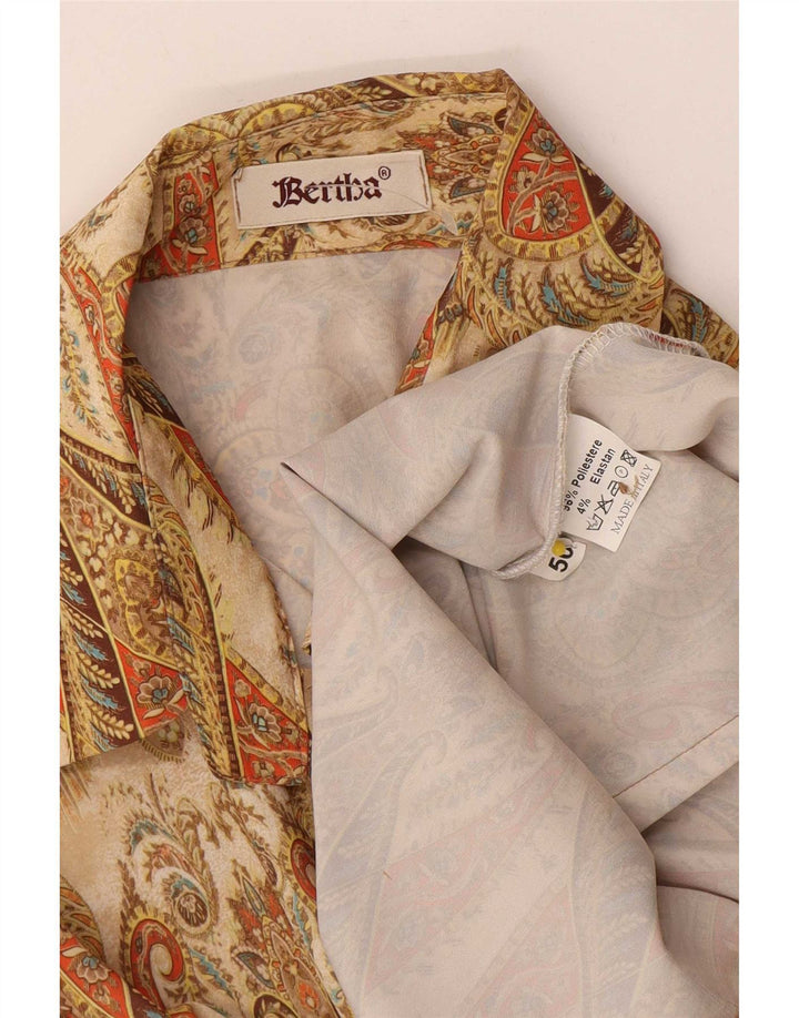 Vintage ženska košulja IT 50 XL Bež Paisley poliester