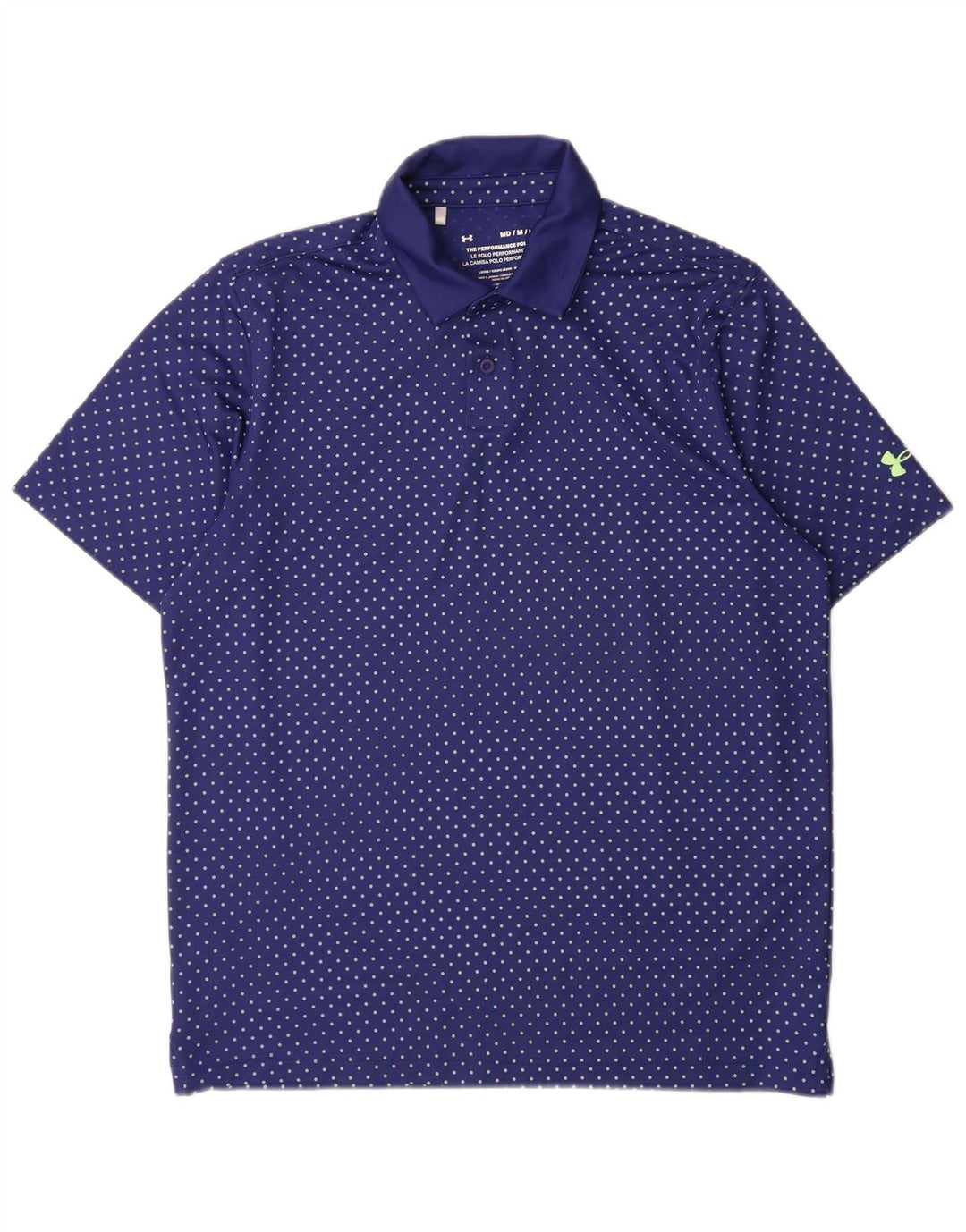 Under Armour muška polo majica Heat Gear Srednje plavi točkasti poliester