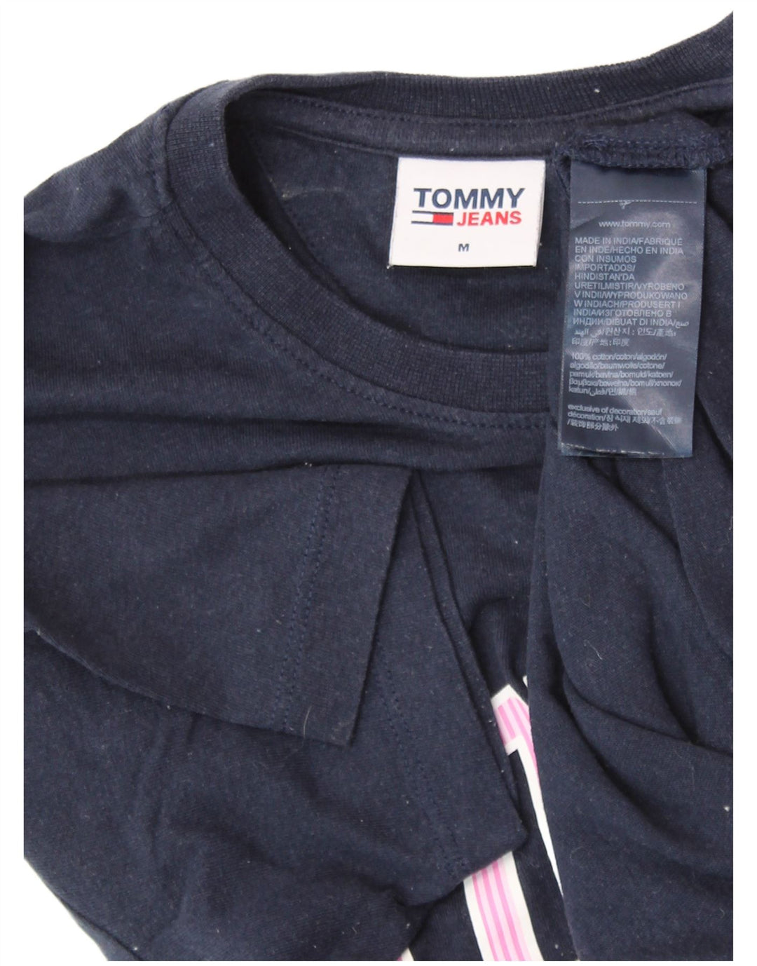 TOMMY HILFIGER Ženska majica kratkih rukava s grafičkim motivima UK 14 srednje tamnoplavi pamuk