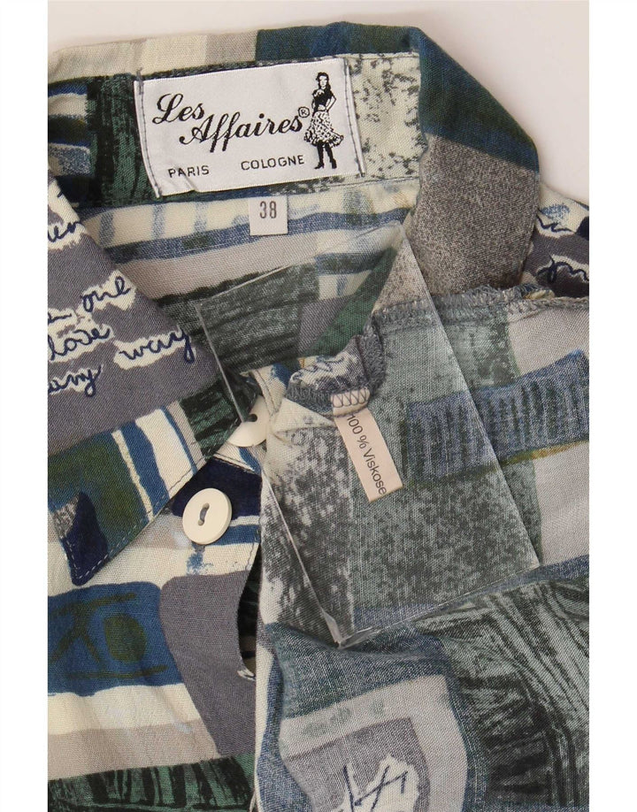 Vintage ženska grafička košulja bluza EU 38 srednje raznobojna patchwork