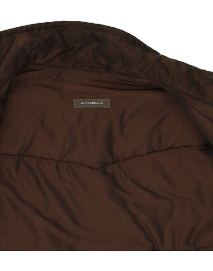 RENE LEZARD Mens Windbreaker Jacket IT 52 XL Brown Nylon Vintage Rene Lezard and Second-Hand Rene Lezard from Messina Hembry 