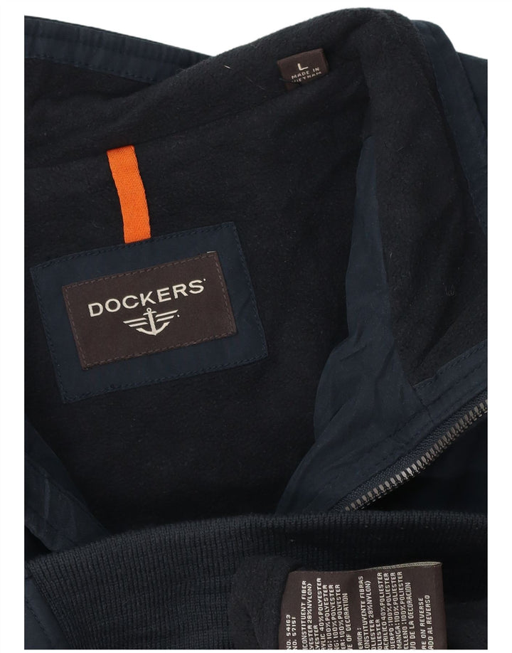 DOCKERS Muška bomber jakna UK 40 veliki tamnoplavi poliester