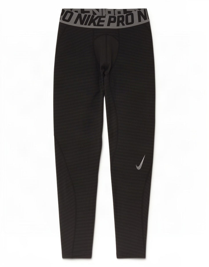 Nike muške Dri Fit grafičke tajice srednje crne pruge od poliestera