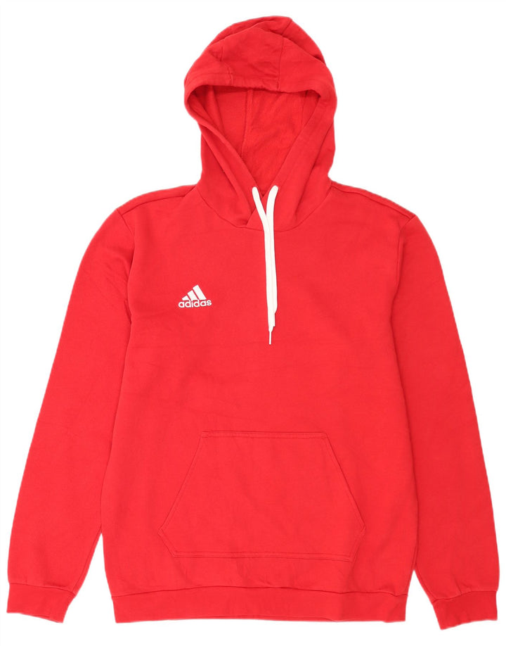Adidas muška majica s kapuljačom, srednji crveni pamuk