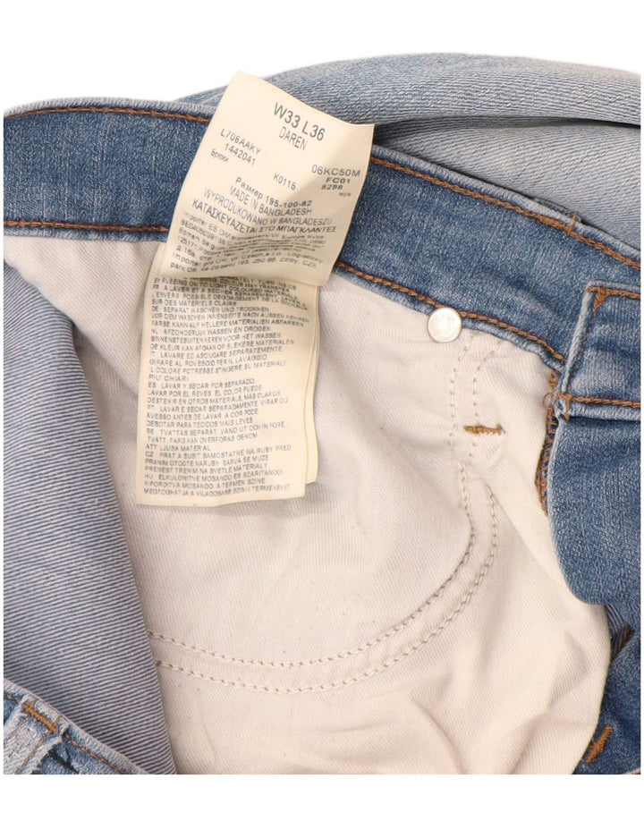 Lee Mens Daren Slim Jeans W33 L36 Plavi pamuk