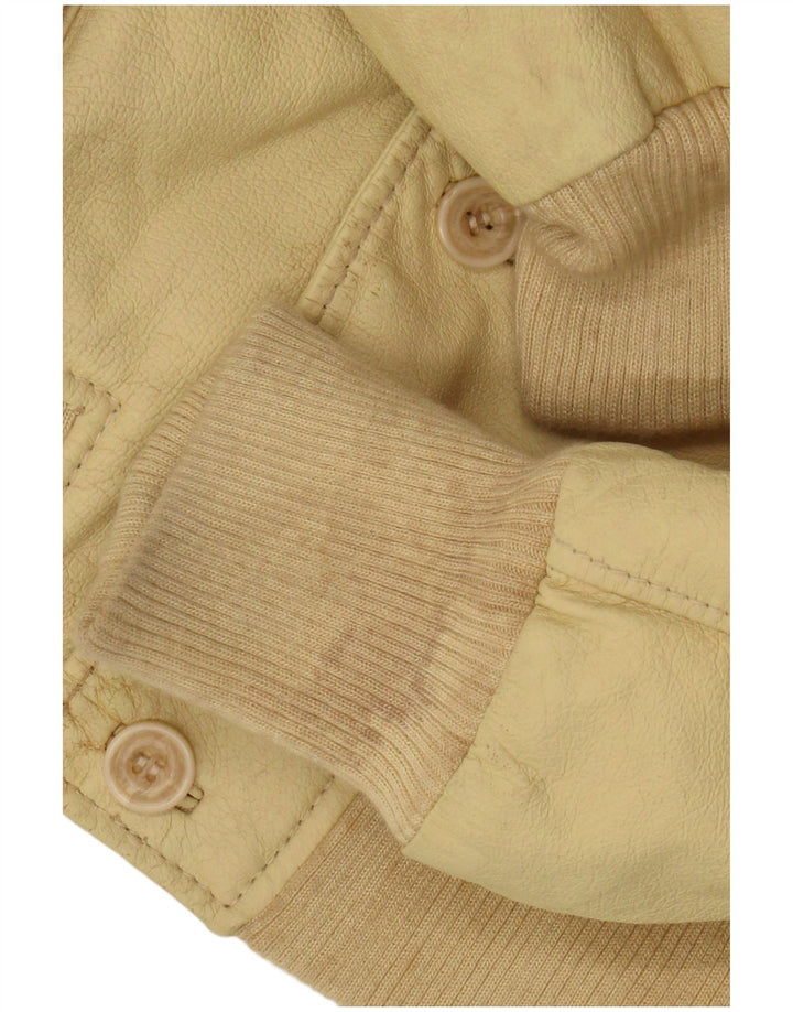 Vintage muška kožna jakna IT 50 Large Yellow Leather
