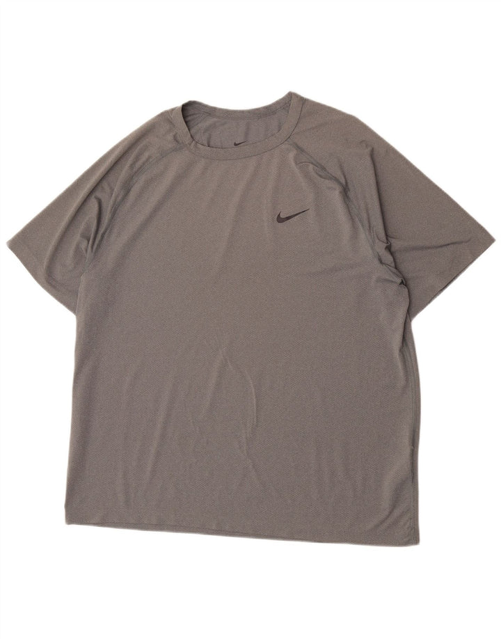 Nike Dri Fit majica kratkih rukava, veliki sivi poliester