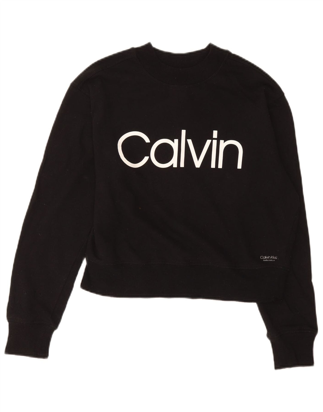 Calvin Klein Ženski kratki džemper s grafičkim motivima UK 12 srednje crna