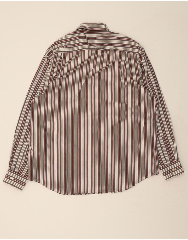 PIERRE CARDIN Mens Shirt Size 43 Large Grey Striped Cotton Vintage Pierre Cardin and Second-Hand Pierre Cardin from Messina Hembry 