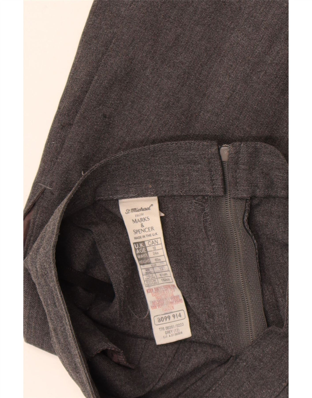 Marks & Spencer suknja A-kroja za djevojčice 11-12 godina W23 sivi poliester