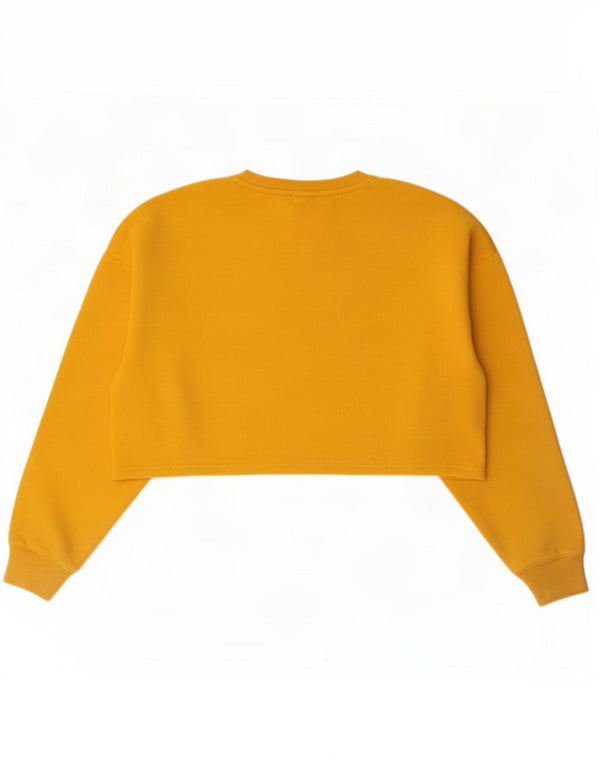 Russell Athletic Girls Crop Oversize Sweatshirt Džemper 9-10 Years Yellow