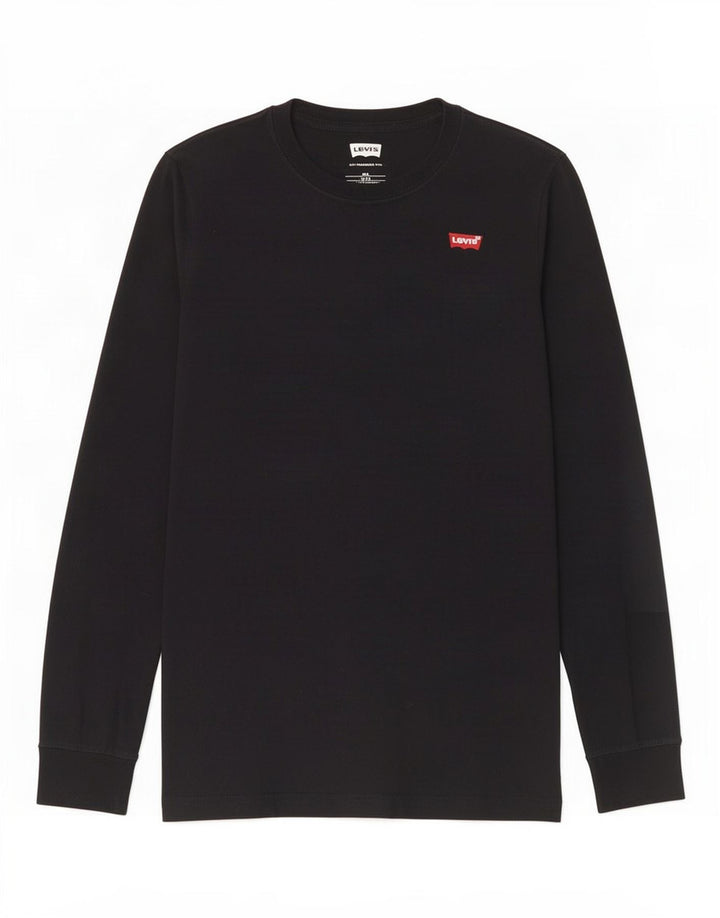 Levi's majica za dječake dugih rukava 15-16 godina, crni pamuk