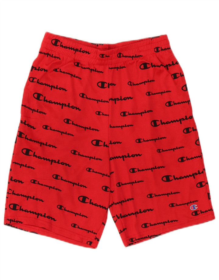 Champion Boys Graphic Sport Shorts 15-16 Years Red Poliester