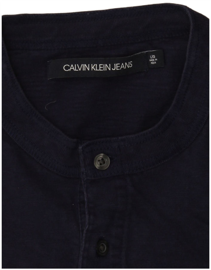 Velika muška majica kratkih rukava Calvin Klein Jeans, tamnoplava