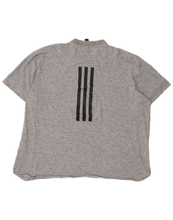 Adidas muška majica kratkih rukava 2XL, sivi flekasti pamuk