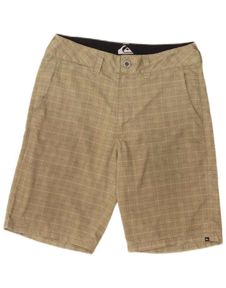 Quiksilver muške kratke hlače Thavar Chino W31 Srednje bež karirani poliester