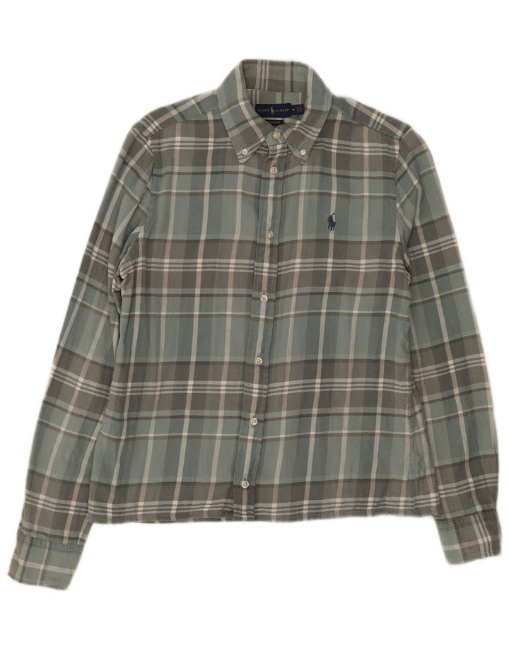 Ralph Lauren muška klasična flanelska košulja srednje sive karirane pamučne boje