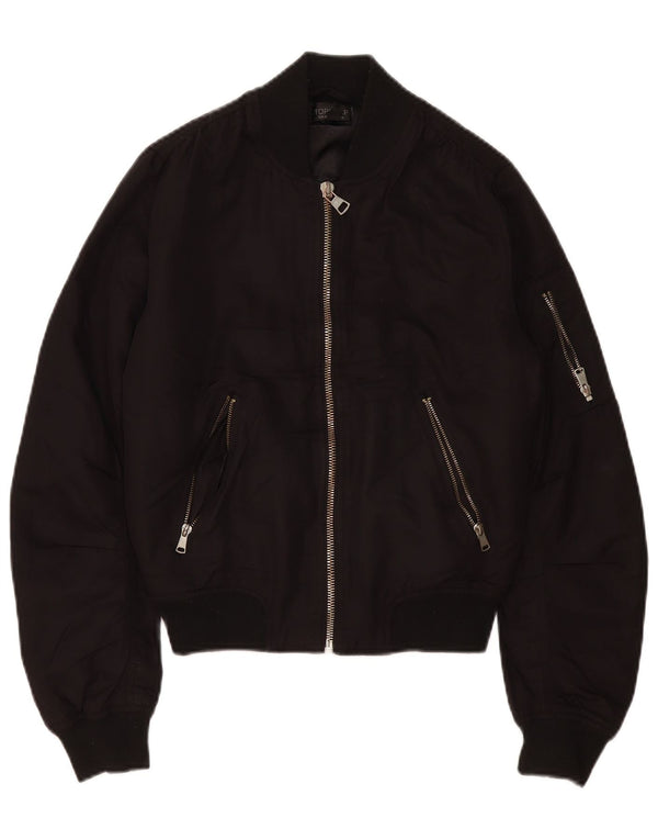 Topshop ženska prevelika bomber jakna UK 6 XS crni poliester