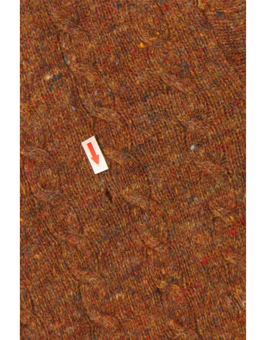 Benetton muški kardigan pulover IT 50 srednje smeđe nove vune s pjegama